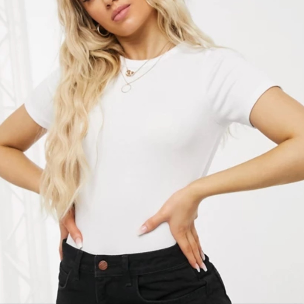 White T-shirt Bodysuit